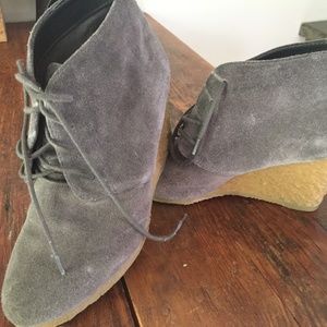 Grey suede bootie